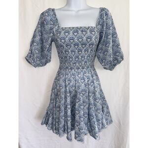 Erica Wilson Nantucket Fan Flare Prairie Boho Maiden Cottagecore Babydoll Sz XS